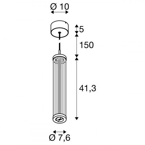 Quimera SLV suspension cuivre foncé