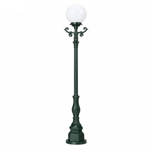 Lampe de jardin classique lanterne globe aluminium 220 cm
