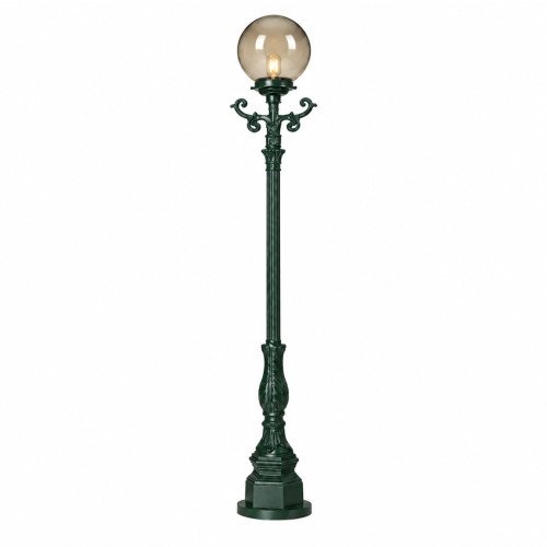 Lampe de jardin classique lanterne globe aluminium 220 cm