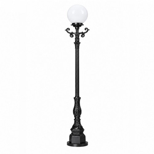 Lampe de jardin classique lanterne globe aluminium 220 cm