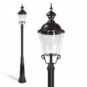 Lampadaire de jardin Noordwijk (1282k4) avec lanterne ronde de Nostalux