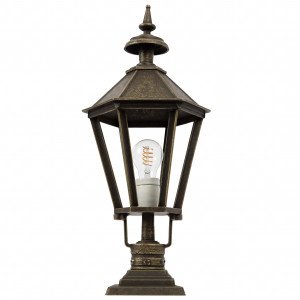 Lampe de socle hexagonale classique bronze lampe de jardin Lampe de socle hexagonale classique bronze lampe de jardin