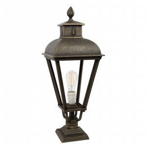 Lampe de jardin classique en bronze avec douille E27