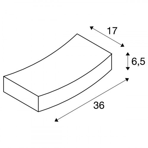 Applique murale blanche Plastra 102 (148012) Curve R7s de SLV | Nostalux.fr