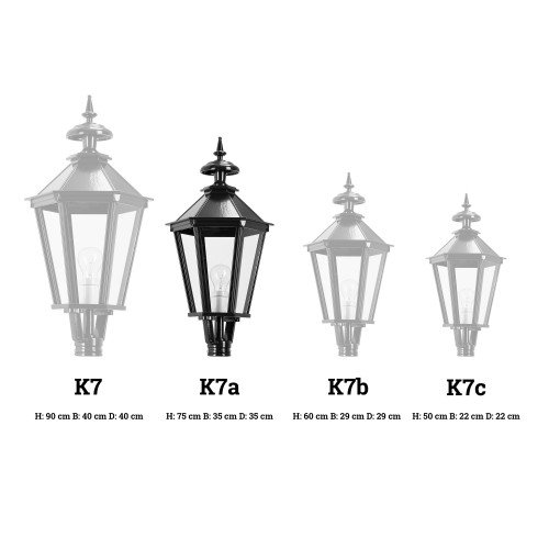 Lanterne K7A hexagonale (1505) éclairage d'extérieur  de KS Lighting - Abat-jour, poteaux, supports