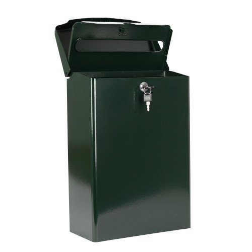 Boîte aux lettres B32 murale verte aluminium moderne