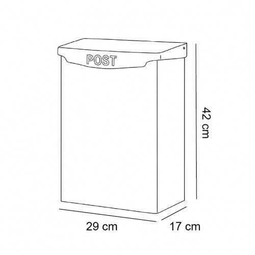 Boîte aux lettres B32 murale anthracite aluminium moderne