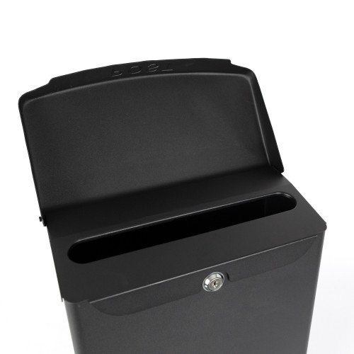 Boîte aux lettres B32 murale noire aluminium moderne