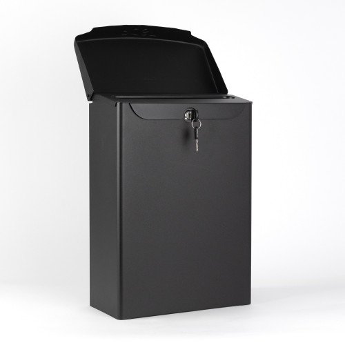 Boîte aux lettres B32 murale noire aluminium moderne