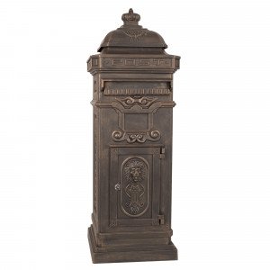 Boîte aux lettres sur pied, style antique anglais, aluminium inox  XL Boîte aux lettres sur pied, style antique anglais, aluminium inox  XL