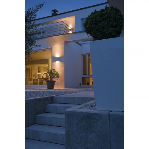 Applique murale d'extérieur Theo Up-down Out (229532) gris argent 2 x GU10 | Nostalux.fr