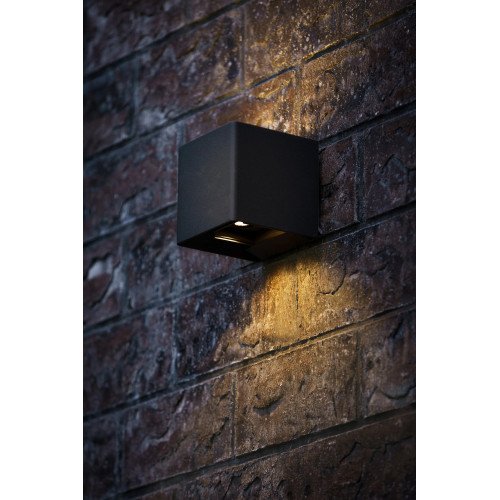 Luminaire haut et bas de style moderne Ixion en aluminium de couleur anthracite