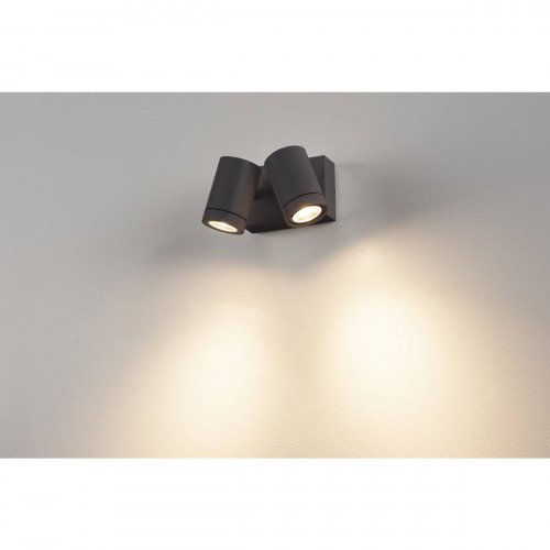Applique murale d'extérieur Hélia (233255) anthracite 2xspots 2xled 3000k | Nostalux.fr