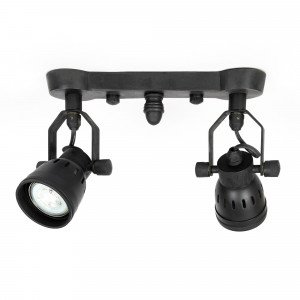 Double spots Rialto (30170) en noir sélection Industriel & Vintage 