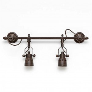 lampe en laiton couleur cuivre antique foncé avec une douille GU10