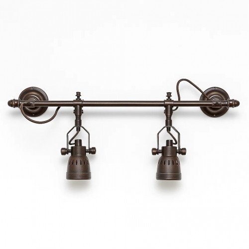 lampe en laiton couleur cuivre antique foncé avec une douille GU10