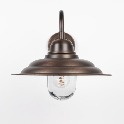 lampe en laiton couleur laiton antique foncé avec une douille E27