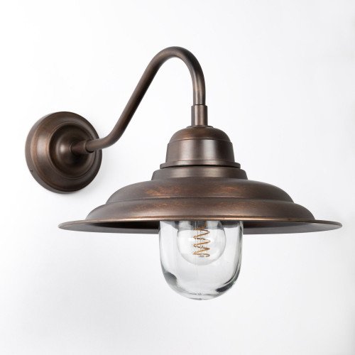lampe en laiton couleur laiton antique foncé avec une douille E27