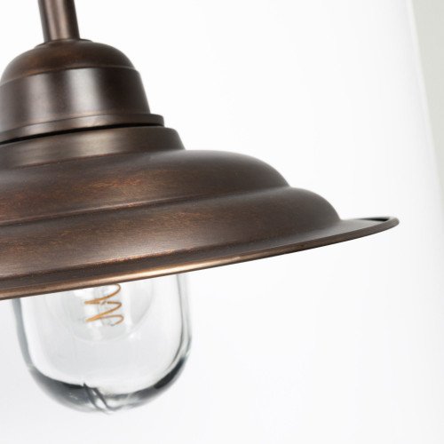 lampe en laiton couleur laiton antique foncé avec une douille E27