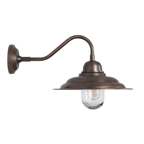 lampe en laiton couleur laiton antique foncé avec une douille E27