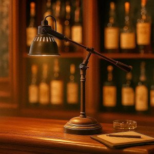 lampe en laiton de couleur noir antique avec douille GU10