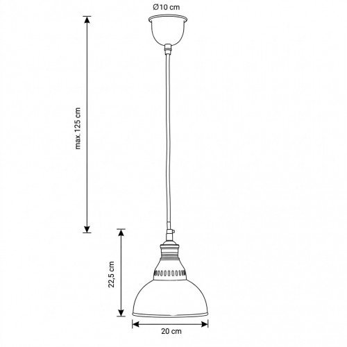 Lampe suspendue noir antique Dakota (30332) Nostaluce | Nostalux.fr