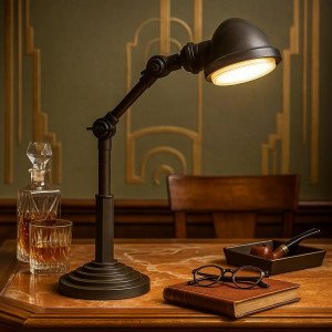 Lampe de bureau noire Nano (30390) | Nostalux.fr