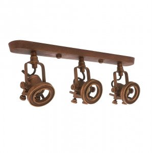 lampe en laiton couleur cuivre antique foncé avec une douille GU10