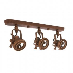 lampe en laiton couleur cuivre antique foncé avec une douille GU10