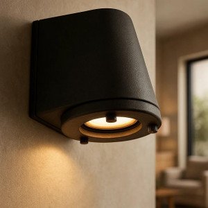 lampe en laiton couleur noir antique avec une douille GU10