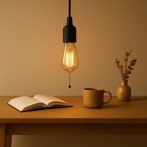 lampe en laiton noir antique avec douille E27