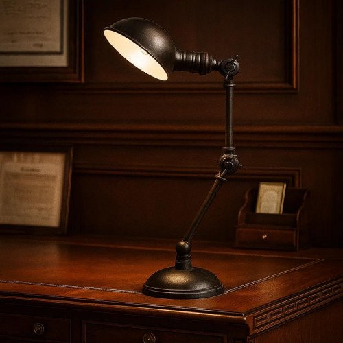 lampe en laiton noir antique avec douille E14