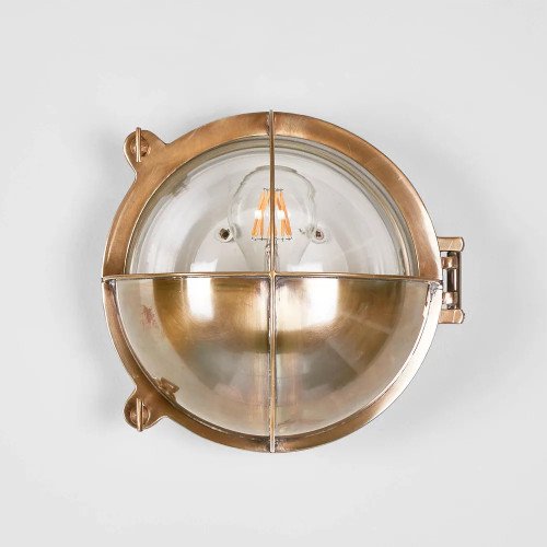 Applique d'extérieur lampe de bateau Taylor laiton antique