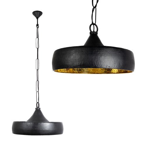 lampe en laiton couleur noir antique avec une douille E27