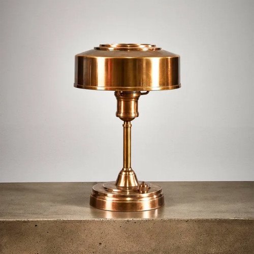 Lampe de table Auxerre laiton antique (30967) | Nostalux.fr