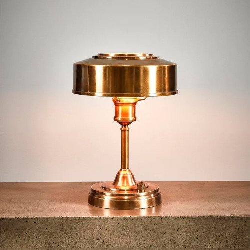 Lampe de table Auxerre laiton antique (30967) | Nostalux.fr