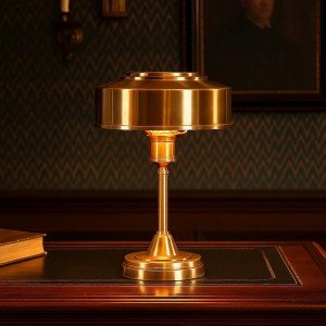 Lampe de table Auxerre laiton antique (30967) | Nostalux.fr