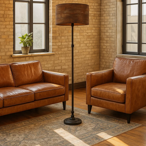 lampe en laiton couleur noir antique avec une douille E27