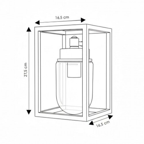 Applique murale Fitzroy noire, éclairage au design élégant et moderne au boîtier classique pour une utilisation intérieure ou extérieure, cadre en bronze, globe en verre, dos plat