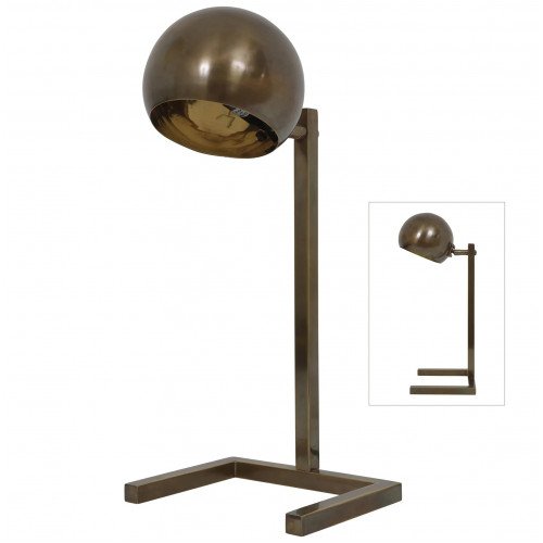 lampe en laiton dans la couleur laiton antique avec une prise E14