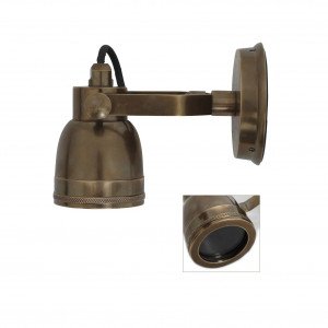 lampe en laiton antique avec douille GU10