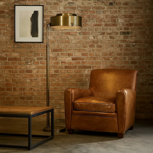 lampe en laiton couleur laiton antique avec une douille E27