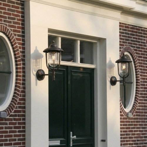 Lampe en laiton de couleur noir antique avec une douille E27