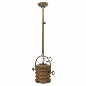 lampe en laiton couleur bois antique avec douille E27