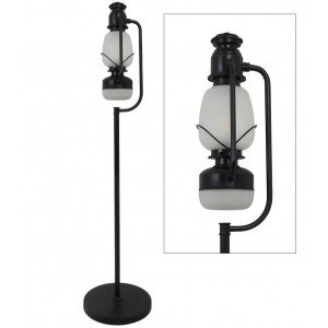 lampe en laiton couleur noir antique avec une douille E27 et G9