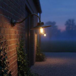 lampe en laiton noir antique avec un raccord E27