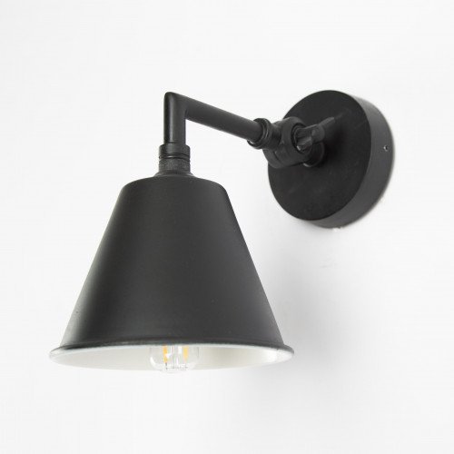 Zwarte muurlamp messing binnenlamp modern 