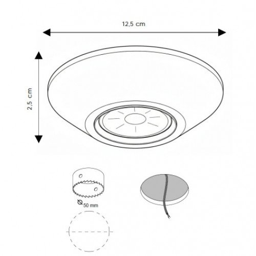 lampe en laiton couleur argent antique avec douille GU10