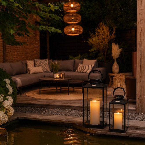 Newport Photophore Lanterne Noir Medium