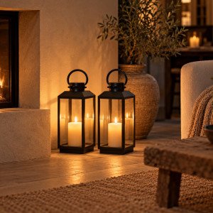 Newport Photophore Lanterne Noir Medium